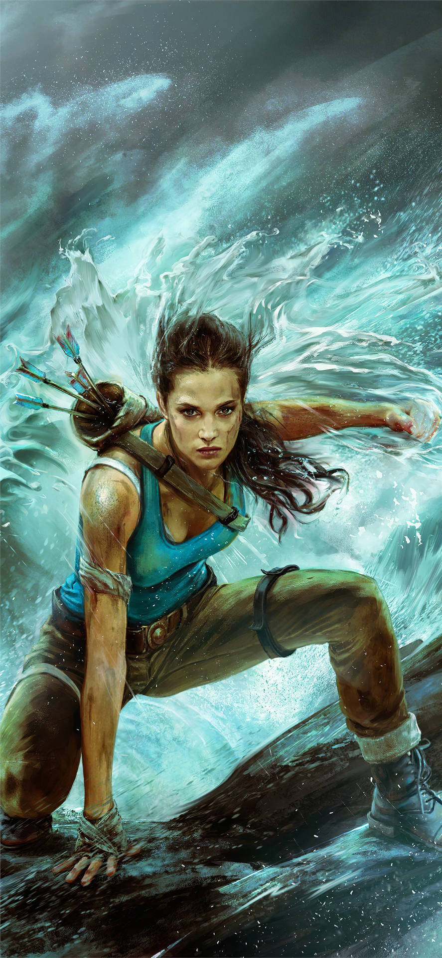 Image  Download this Lara Croft iPhone wallpaper to boost your device's gaming vibe Wallpaper