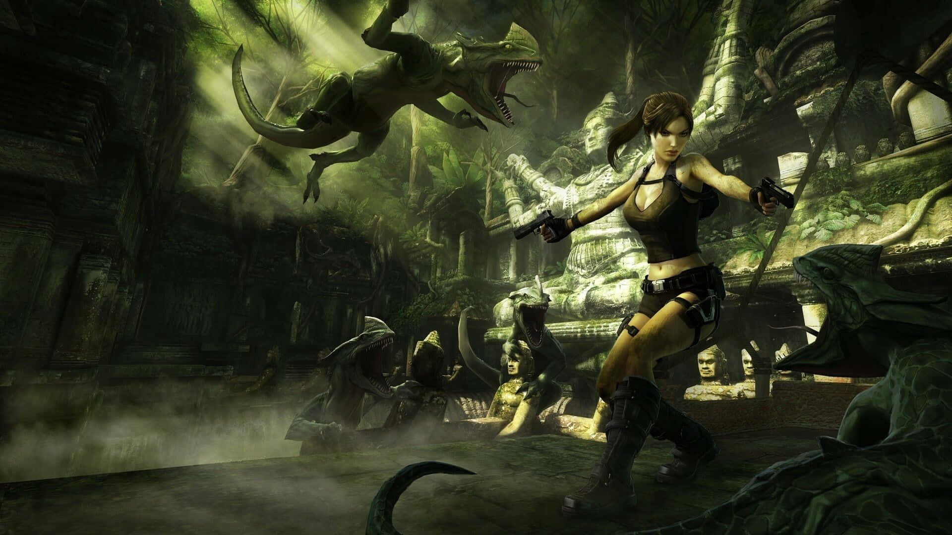 Lara Croft Temple Showdown Wallpaper