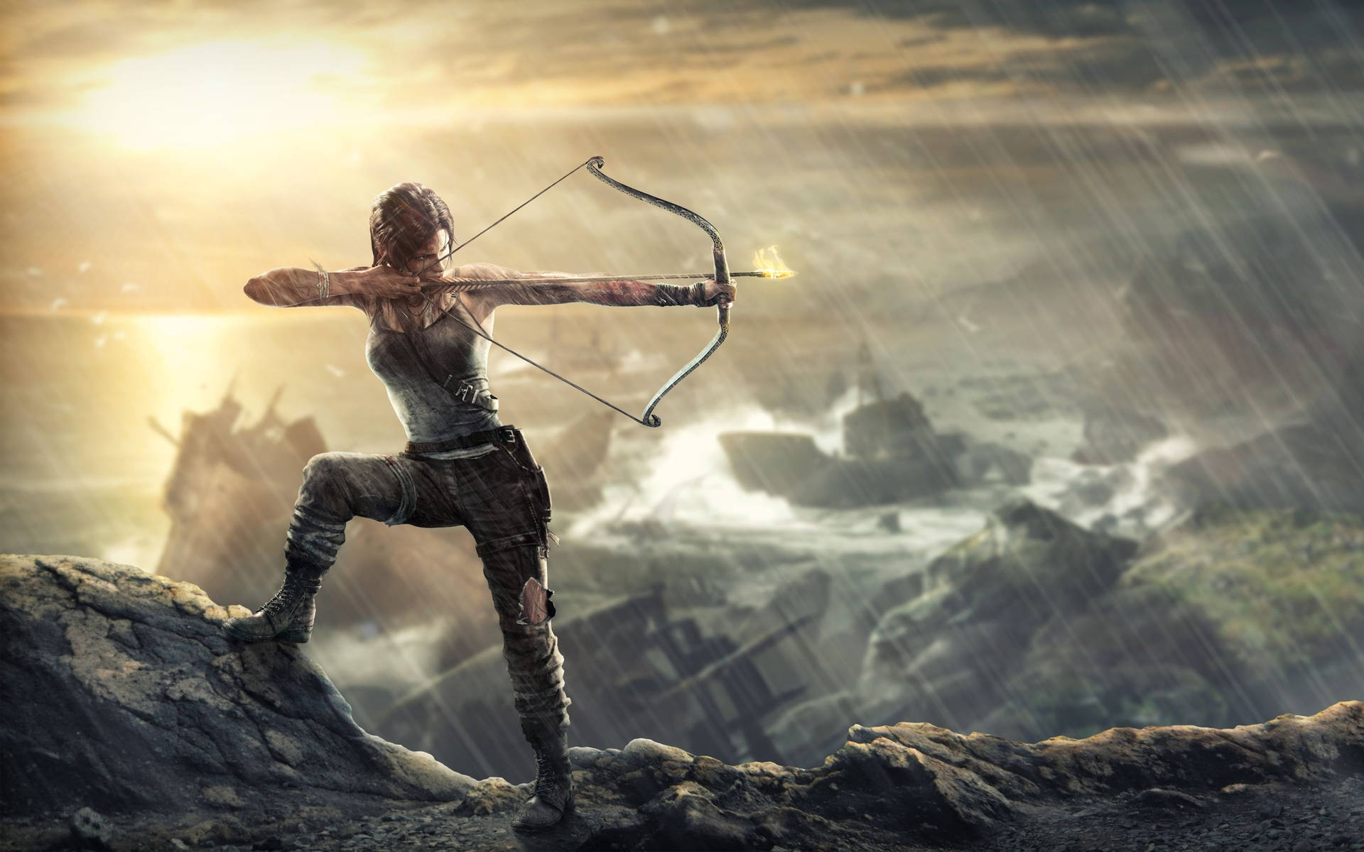 Lara Croft Tomb Raider Archery Wallpaper