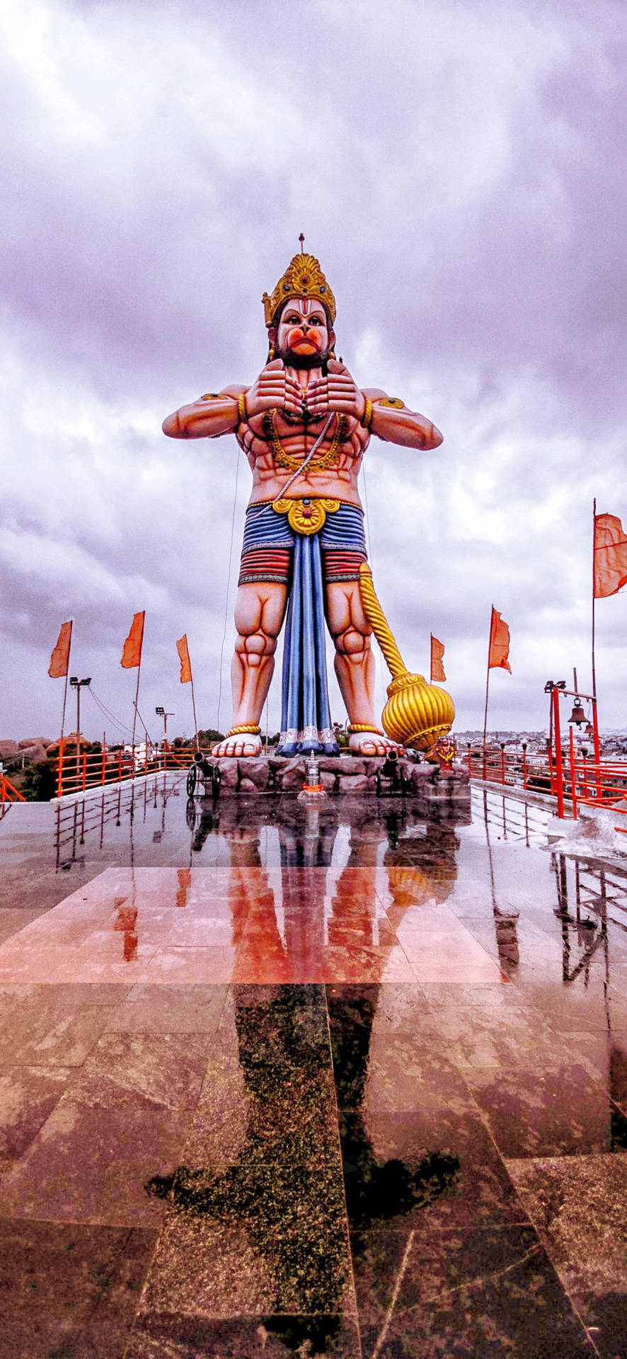 Large And Colorful God Hanuman Statue