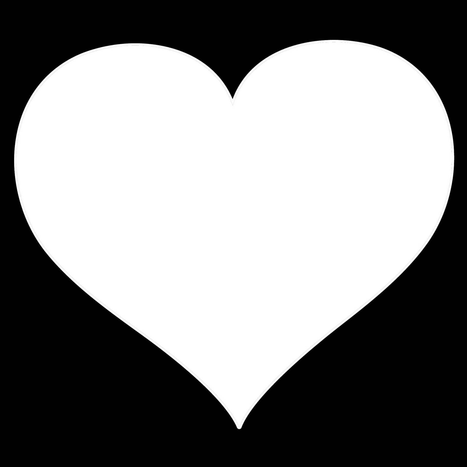 Large Black And White Heart
