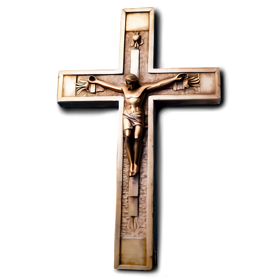 Large Catholic Cross View Png Qav36 PNG