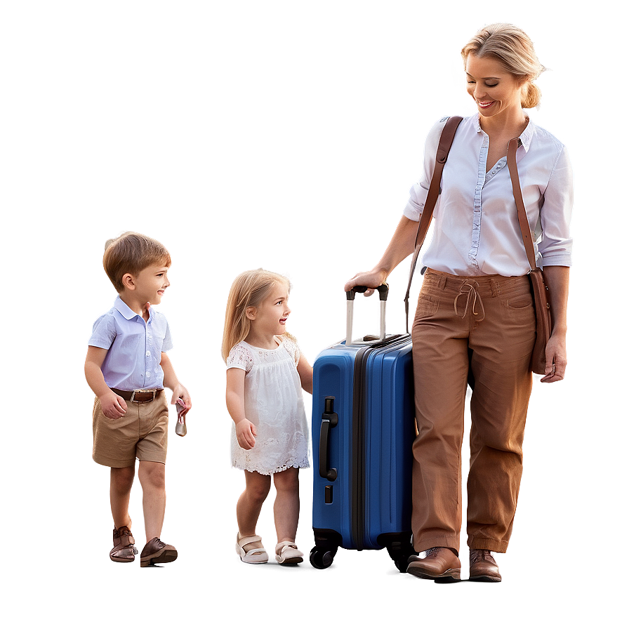 Large Family Suitcase Png 20 PNG