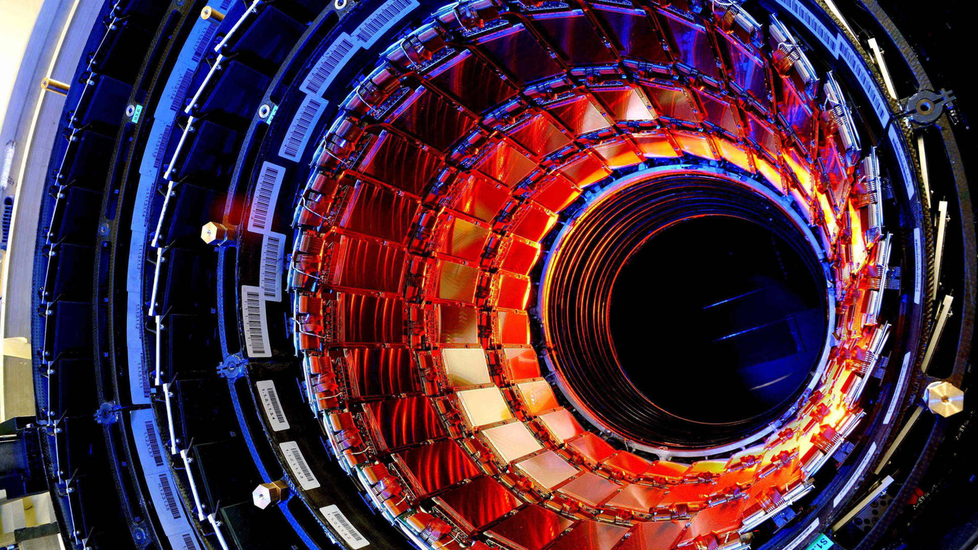 Large Hadron Collider On Rainmeter Skin Wallpaper