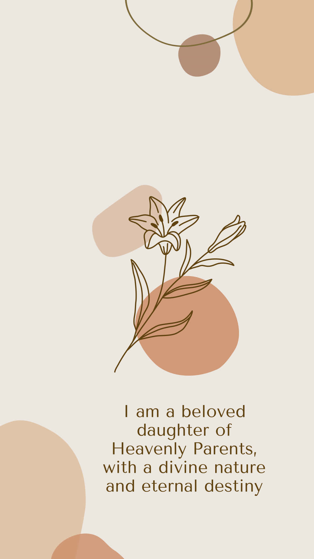 A Poster With The Quote I Am A Beloved Daughter Of Hers Wallpaper