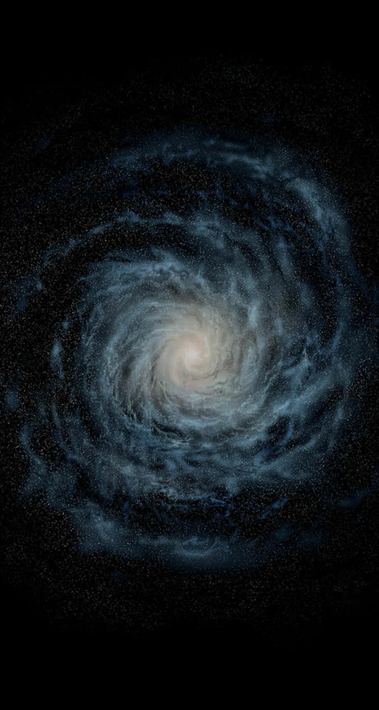 En sort baggrund med en spiral galakse mønster Wallpaper