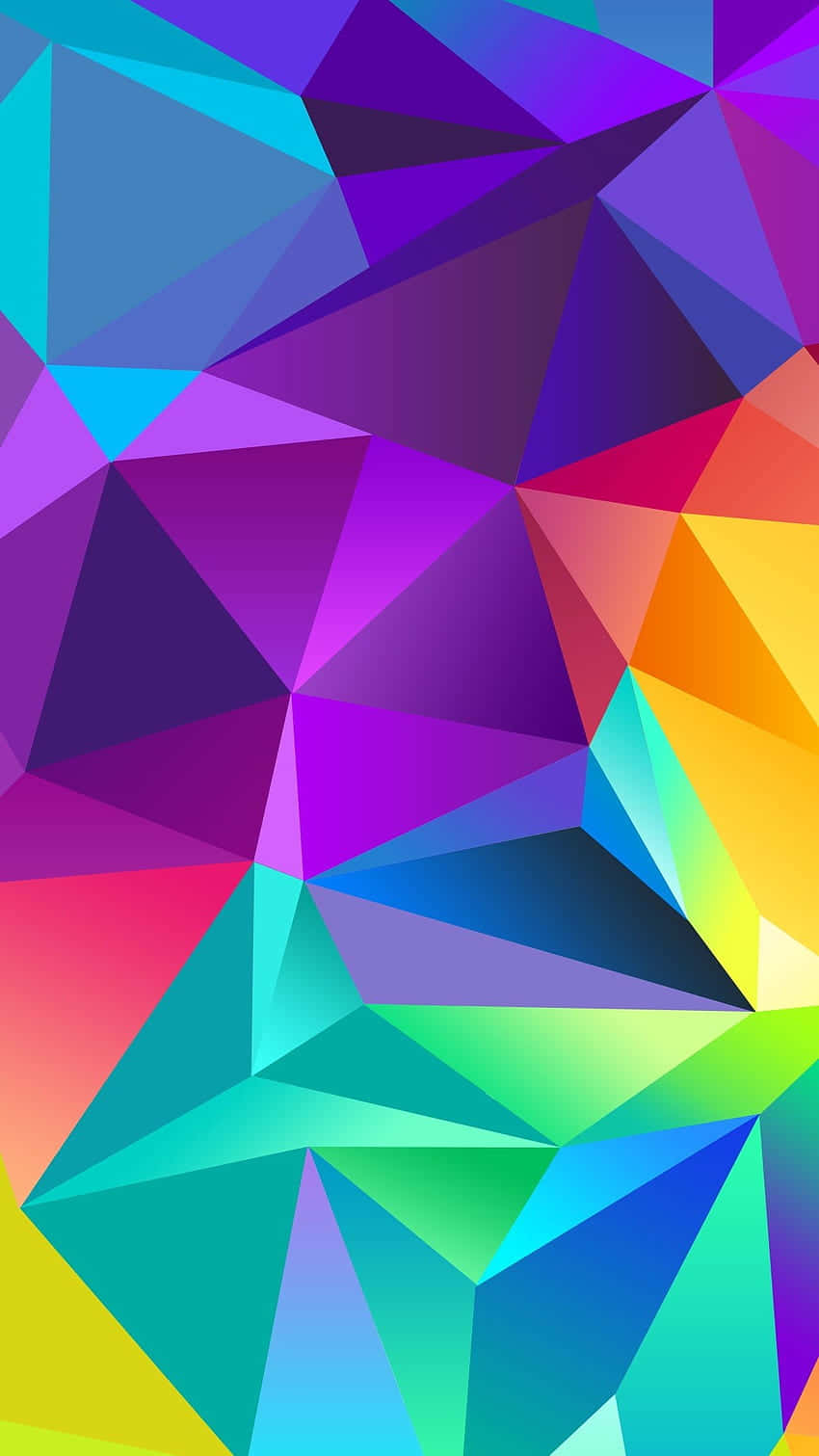 A Colorful Background With Triangles Wallpaper