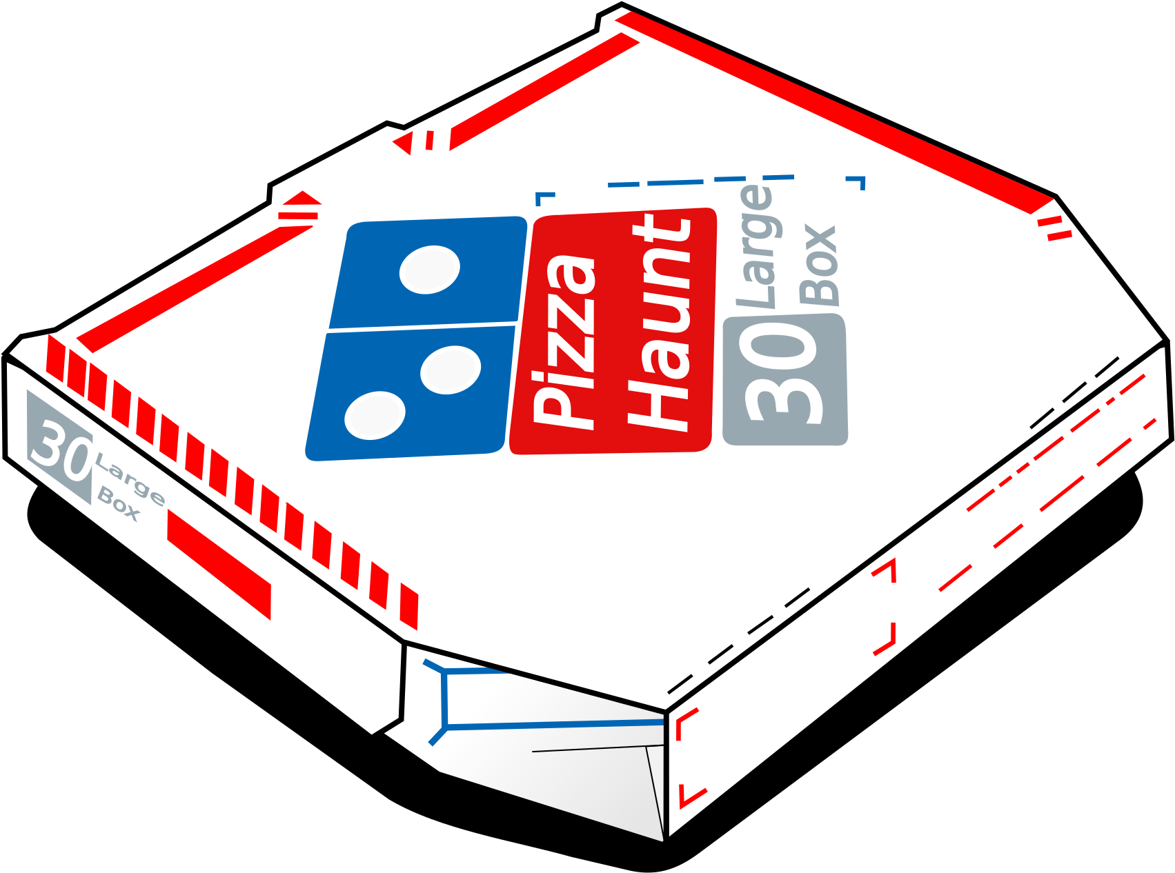 Large Pizza Box Graphic PNG