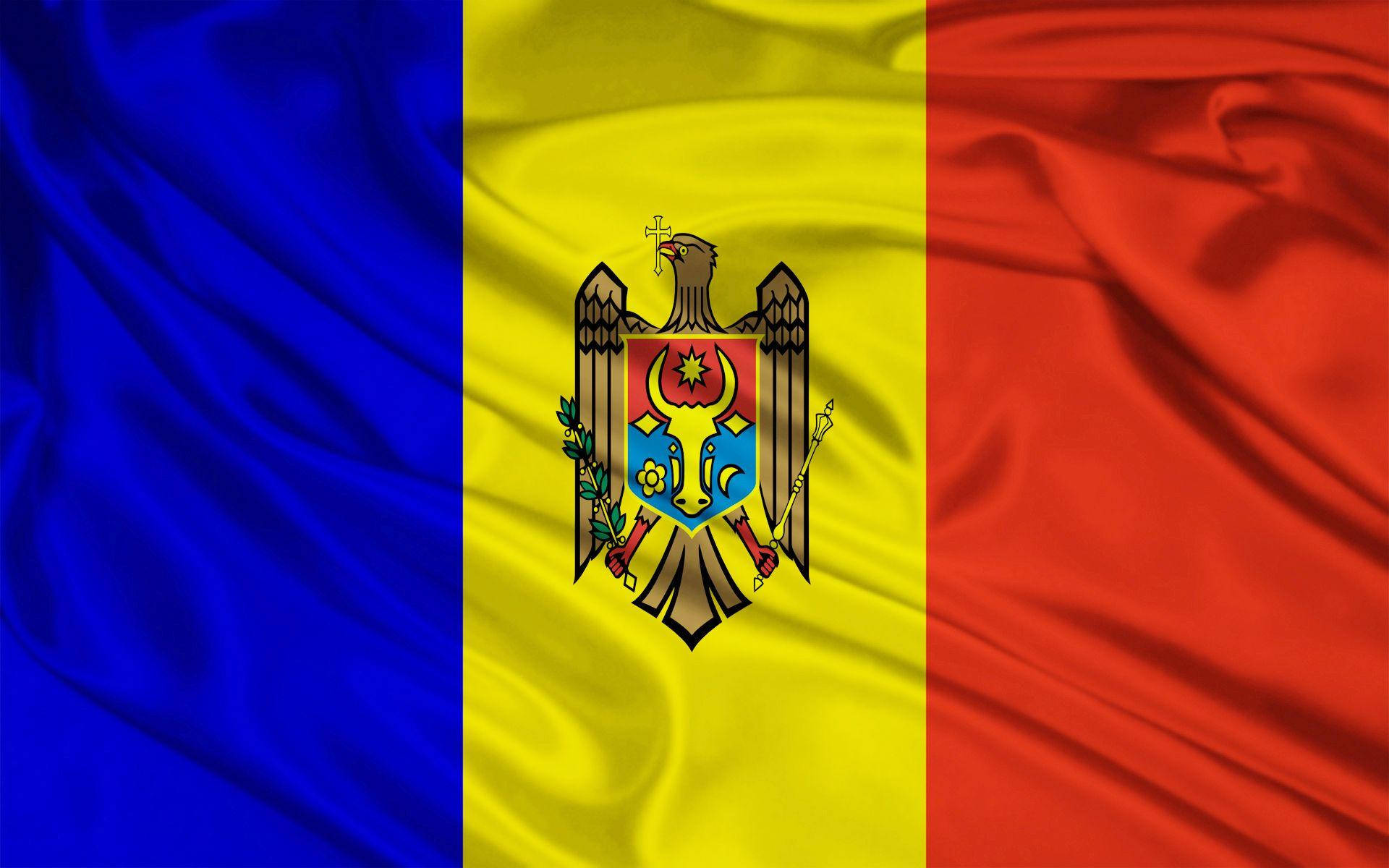 Large Silk Moldovas Flag Background