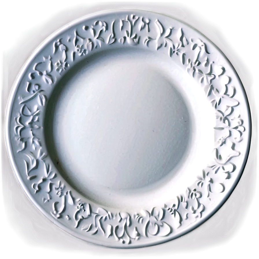 Large White Plate Png 06212024 PNG