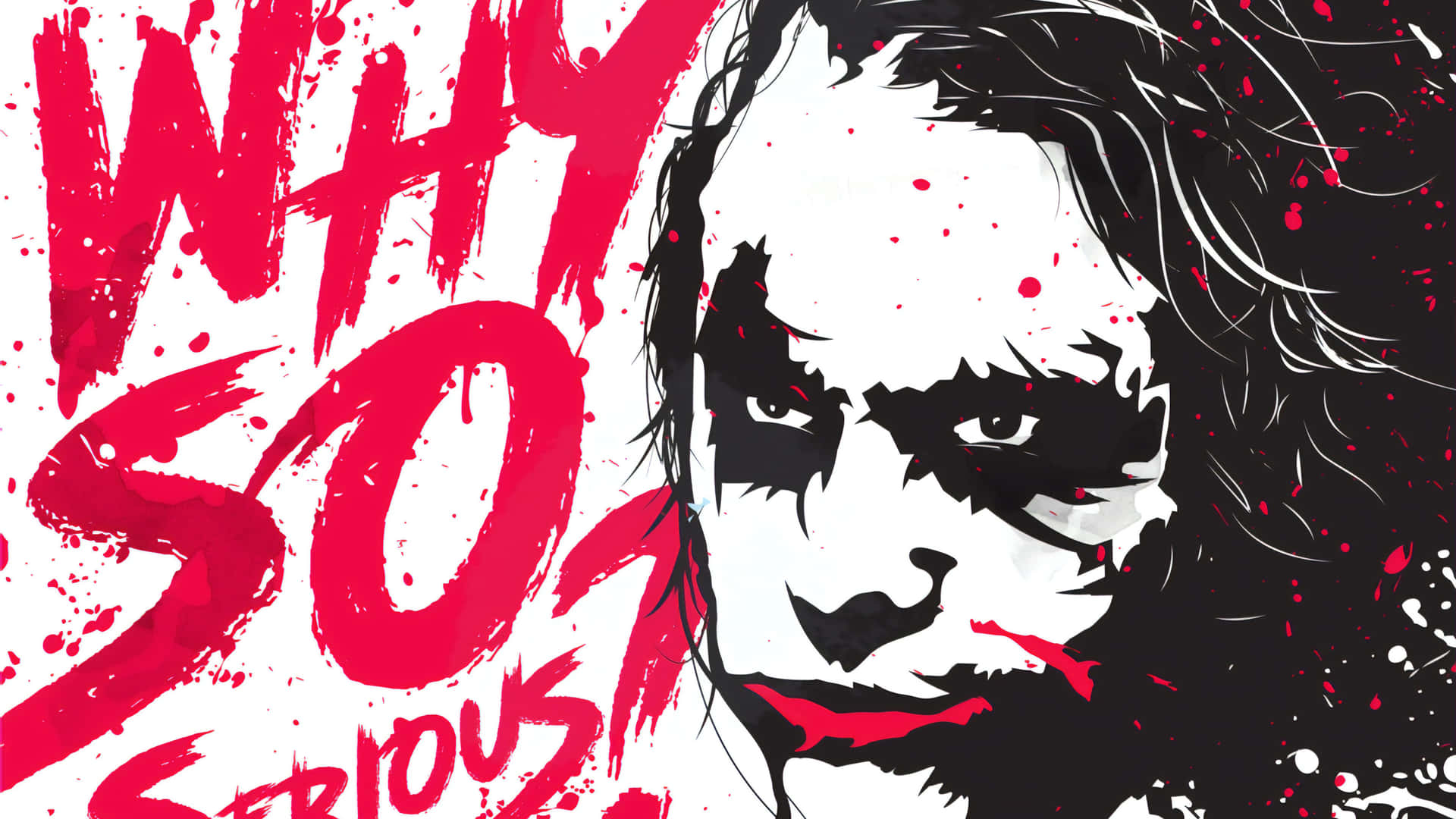 Large Why So Serious Text With Joker On The Side Wallpaper