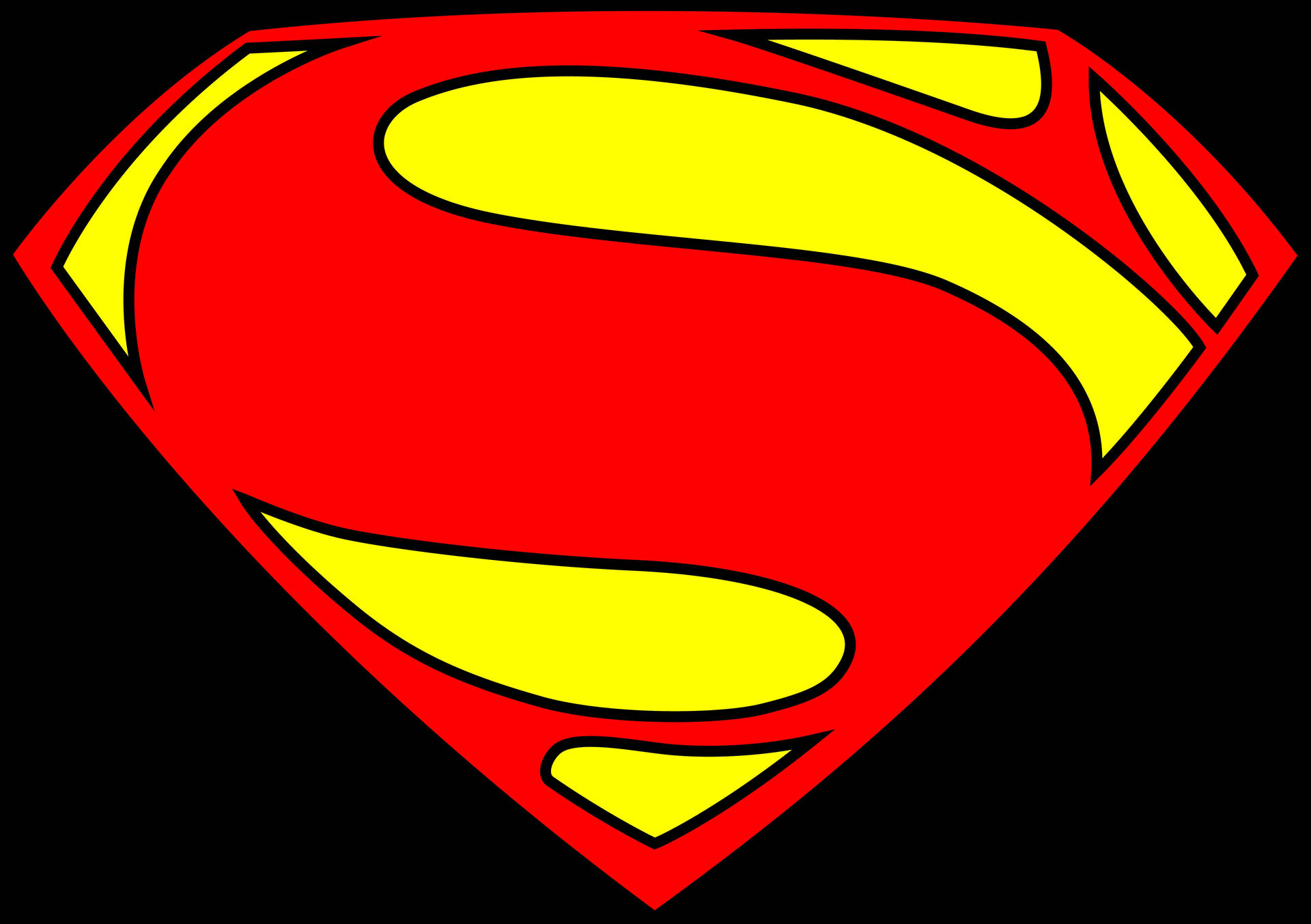 Large Yellow And Red Superman Logo Wallpaper