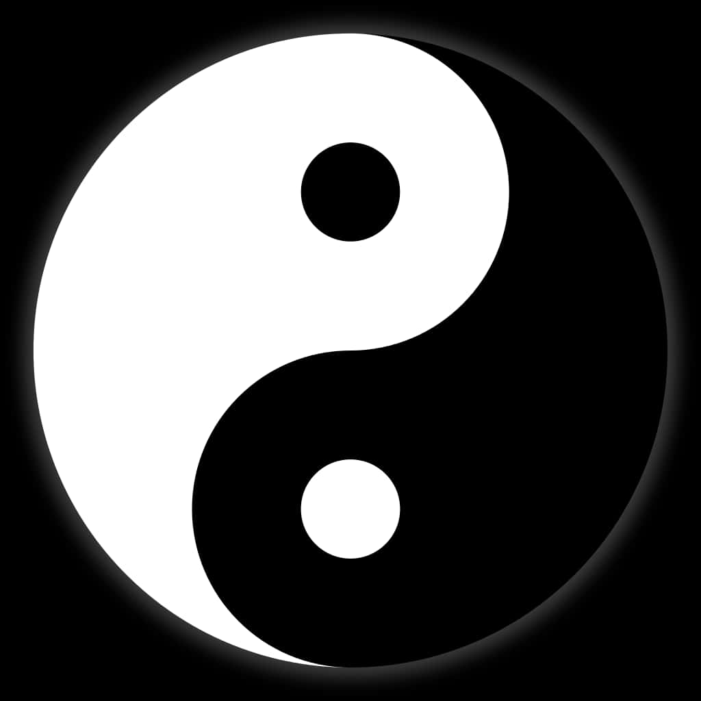 Stort Yin Og Yang Symbol 4K Wallpaper