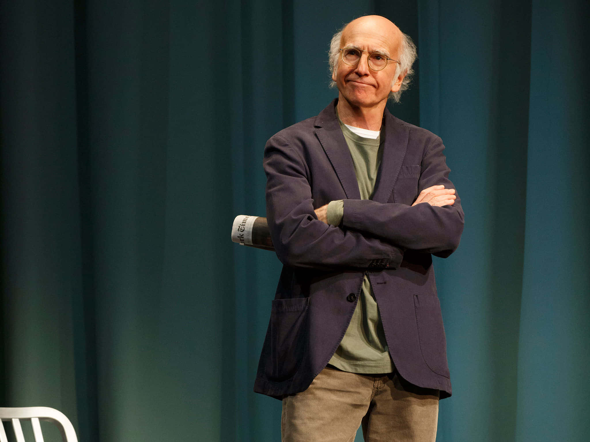 Prominent TV Personality, Larry David in a Relaxed Moment Wallpaper