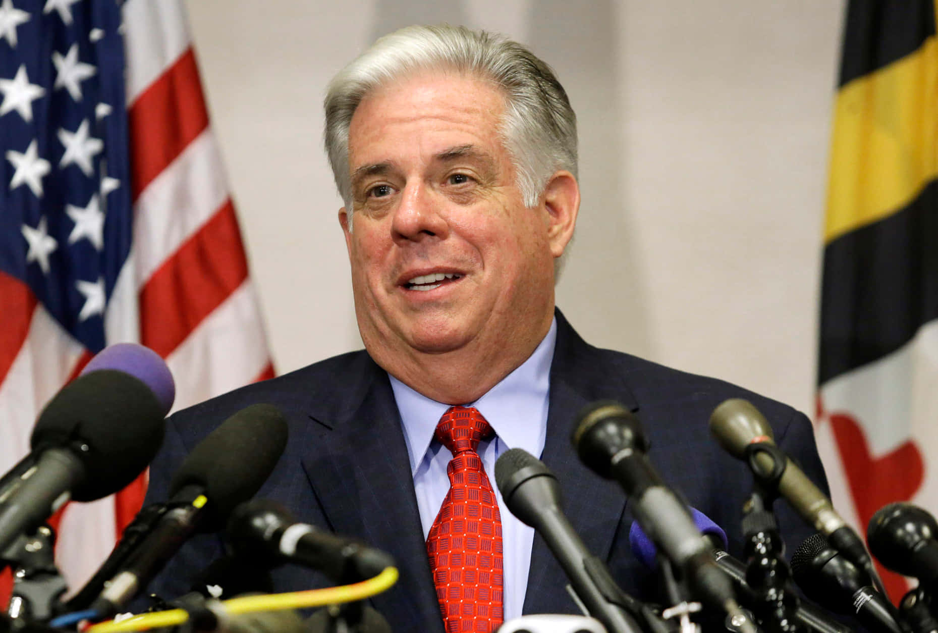 Larry Hogan Speakingat Press Conference Wallpaper