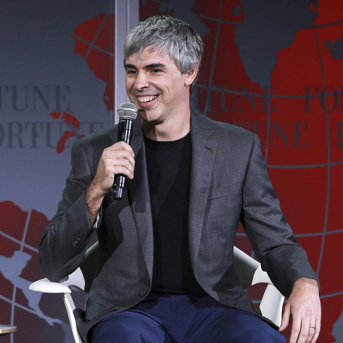 Larry Page 2015 Fortune Global Forum Tech-miljardär (as A Computer Wallpaper Title) Wallpaper