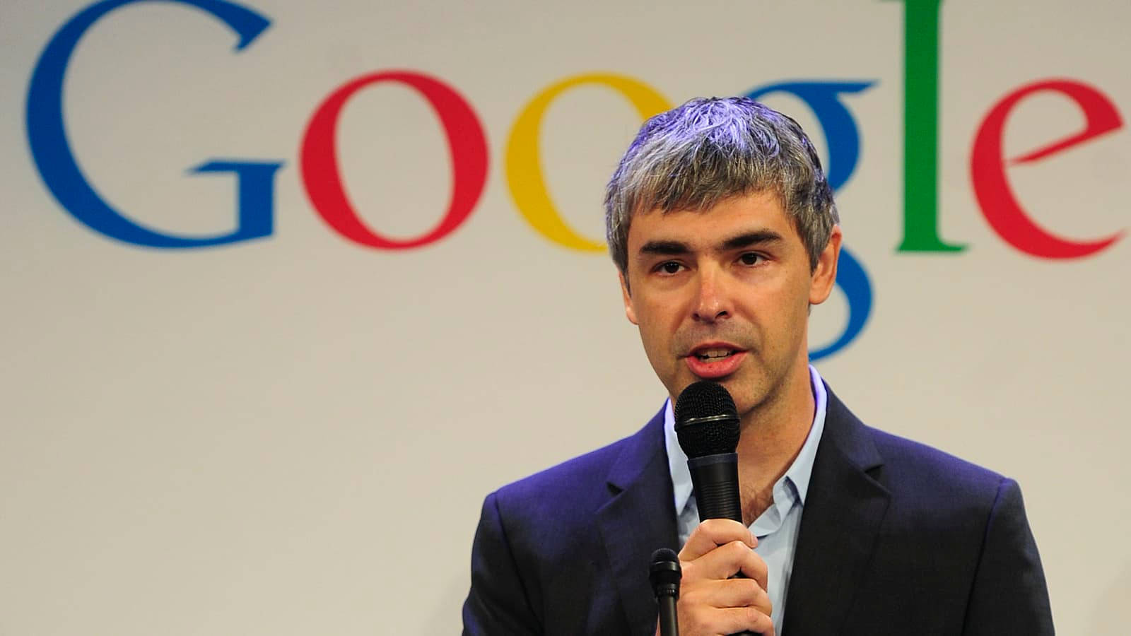 Larry Page Us Billionaire Co Founder Speech Photo Wallpaper