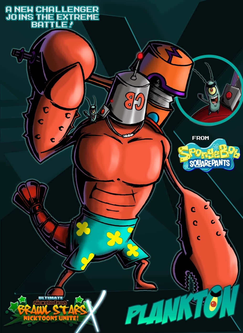 Larry The Lobster flexing his muscles Wallpaper