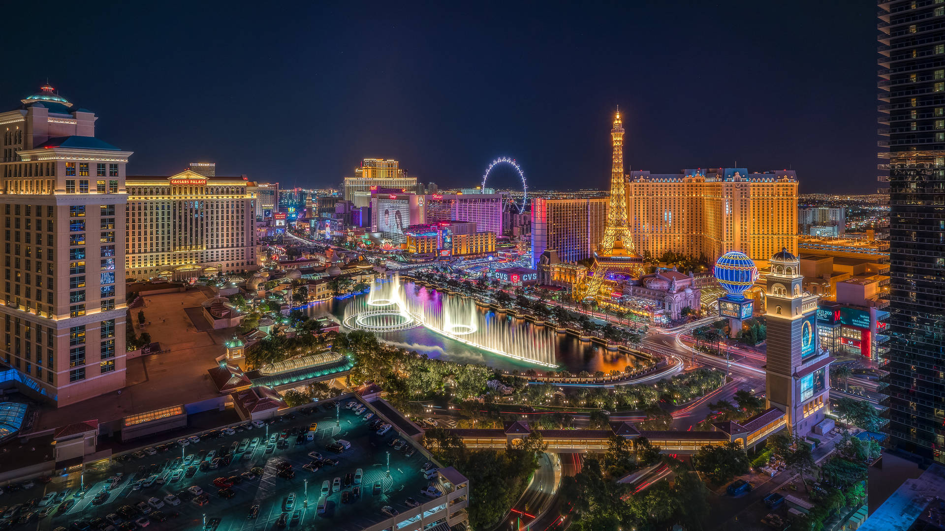 Et syn på den majestætiske Las Vegas Strip Wallpaper