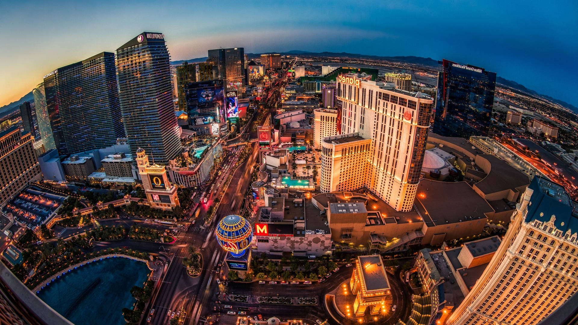 ¡bienvenidosa La Emocionante Ciudad De Las Vegas De Noche! Fondo de pantalla