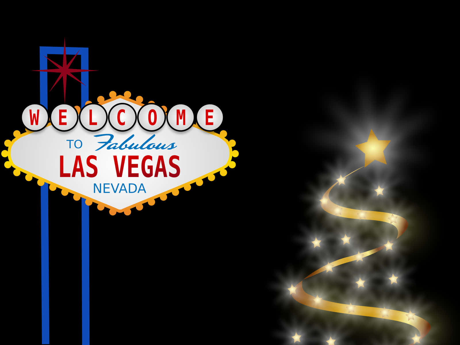 Baggrund Las Vegas Med Blinkende Neonlys