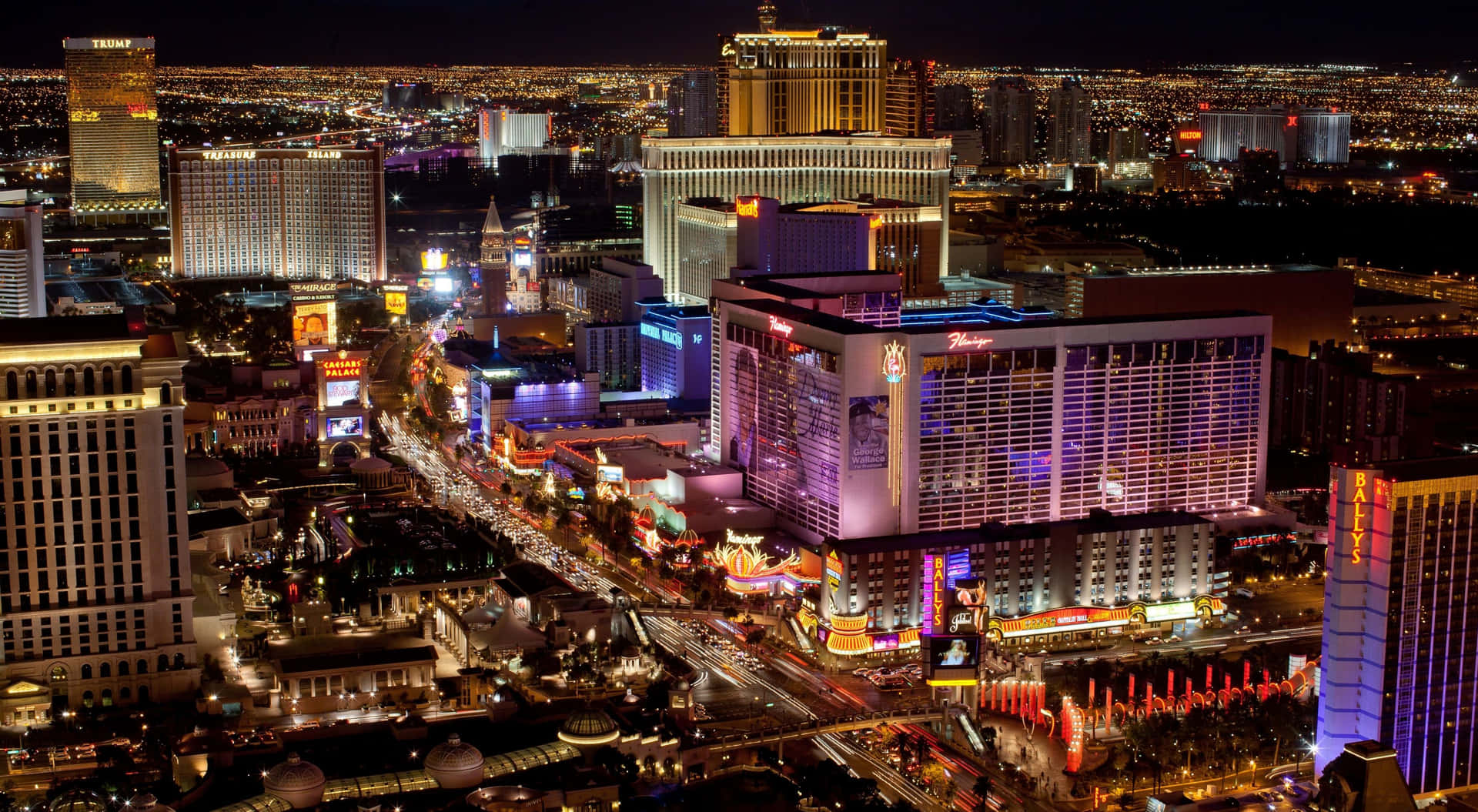 A sprawling cityscape of Las Vegas Wallpaper