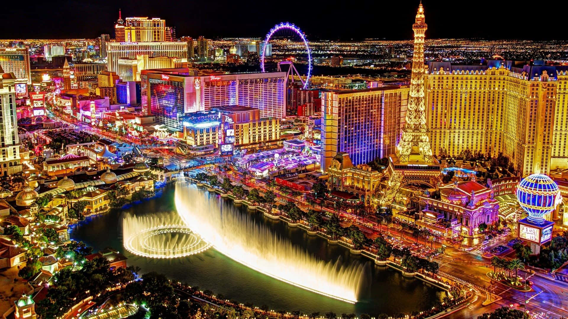 Download A luxurious night in Las Vegas, Nevada Wallpaper