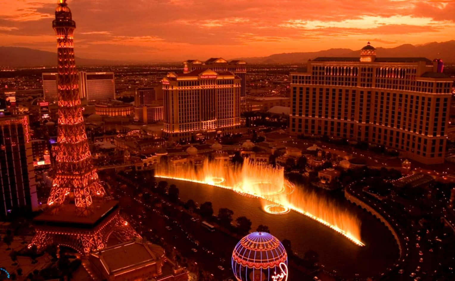 Leluminose Luci E I Segnali Colorati Della Città Del Peccato, Las Vegas Sfondo