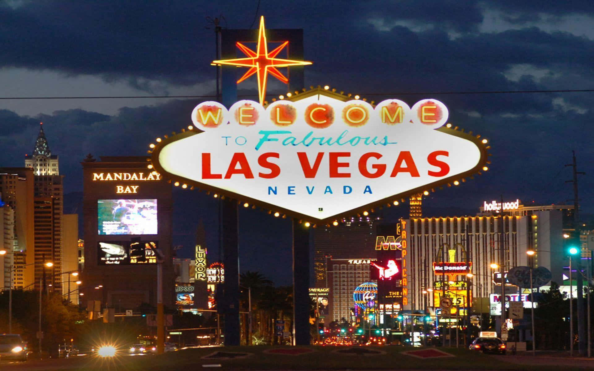 Tag et kig ind i de neonlys fra Las Vegas. Wallpaper