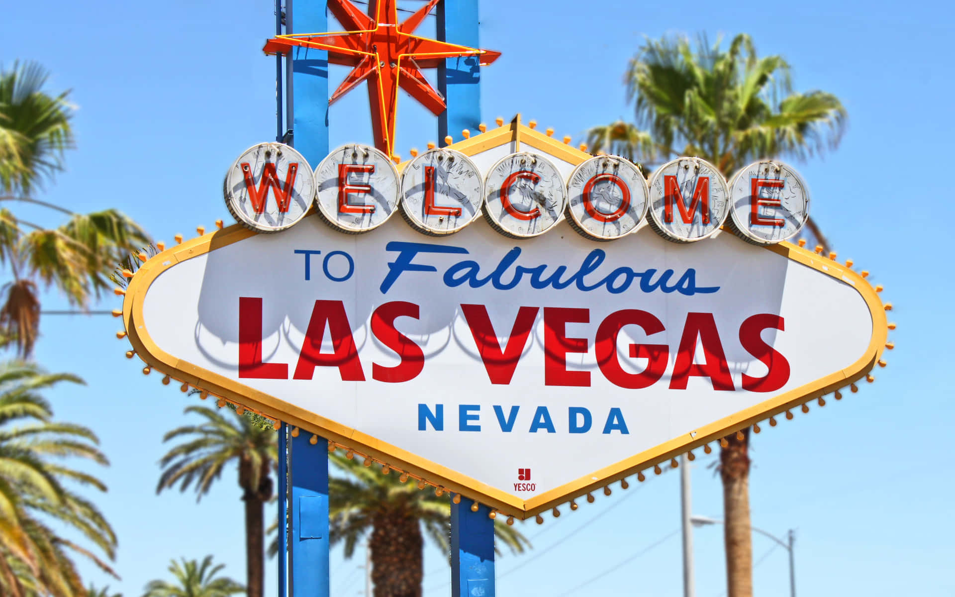 Benvenutiall'insegna Di Las Vegas Favolosa Sfondo