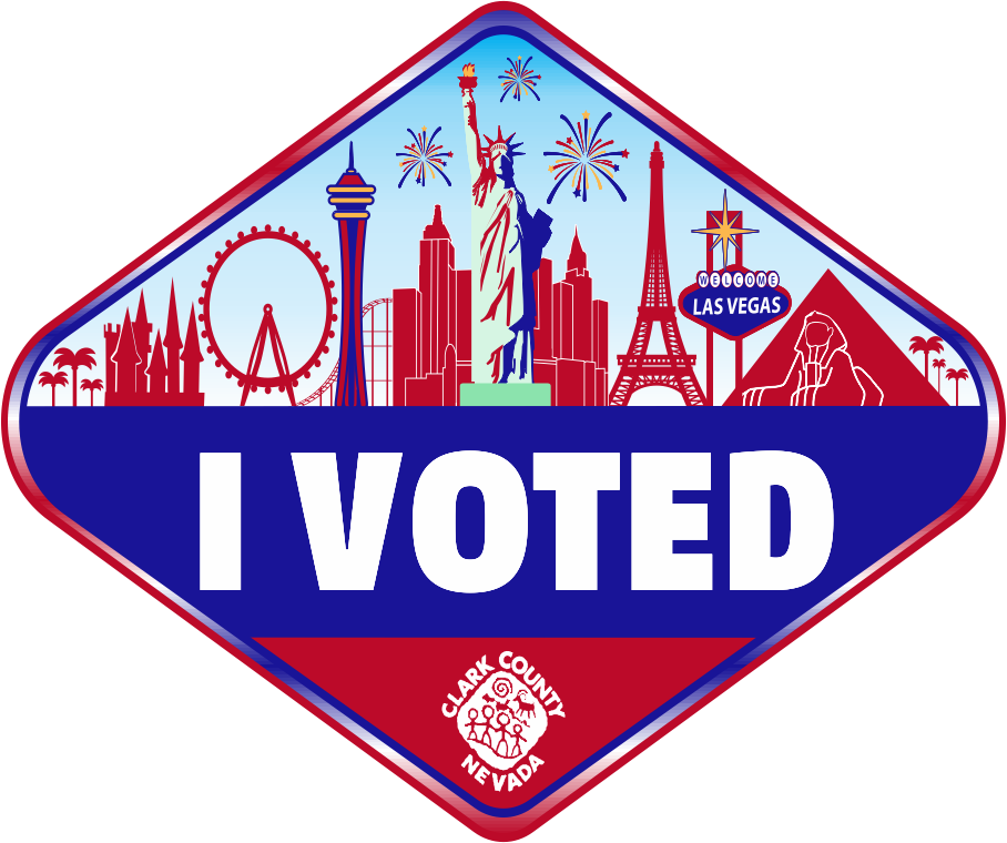 Las Vegas I Voted Sticker PNG