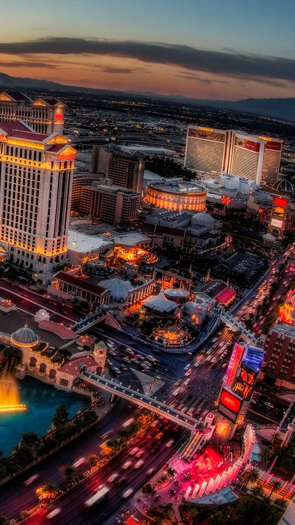 Las Vegas Iphone Beautiful Aerial View Wallpaper