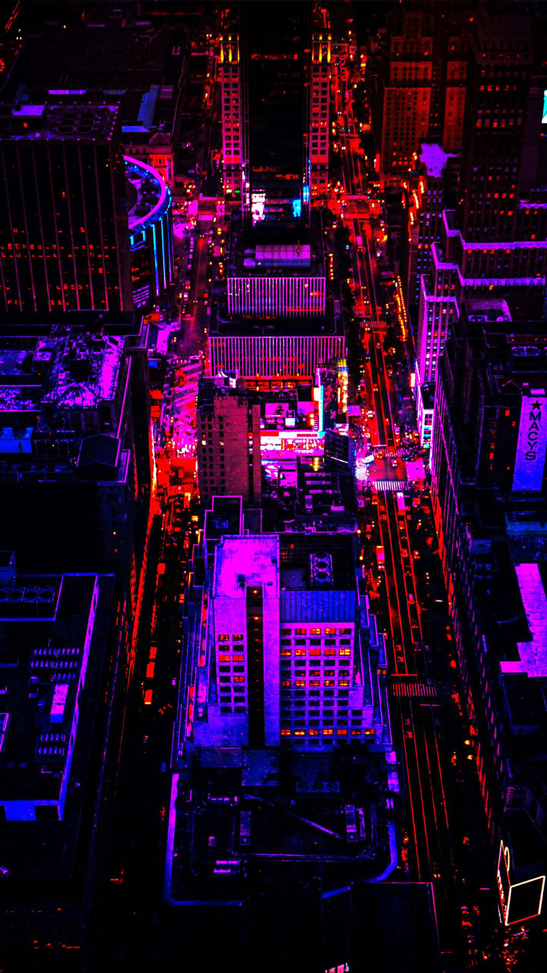 Las Vegas Iphone Neon City Lights Wallpaper