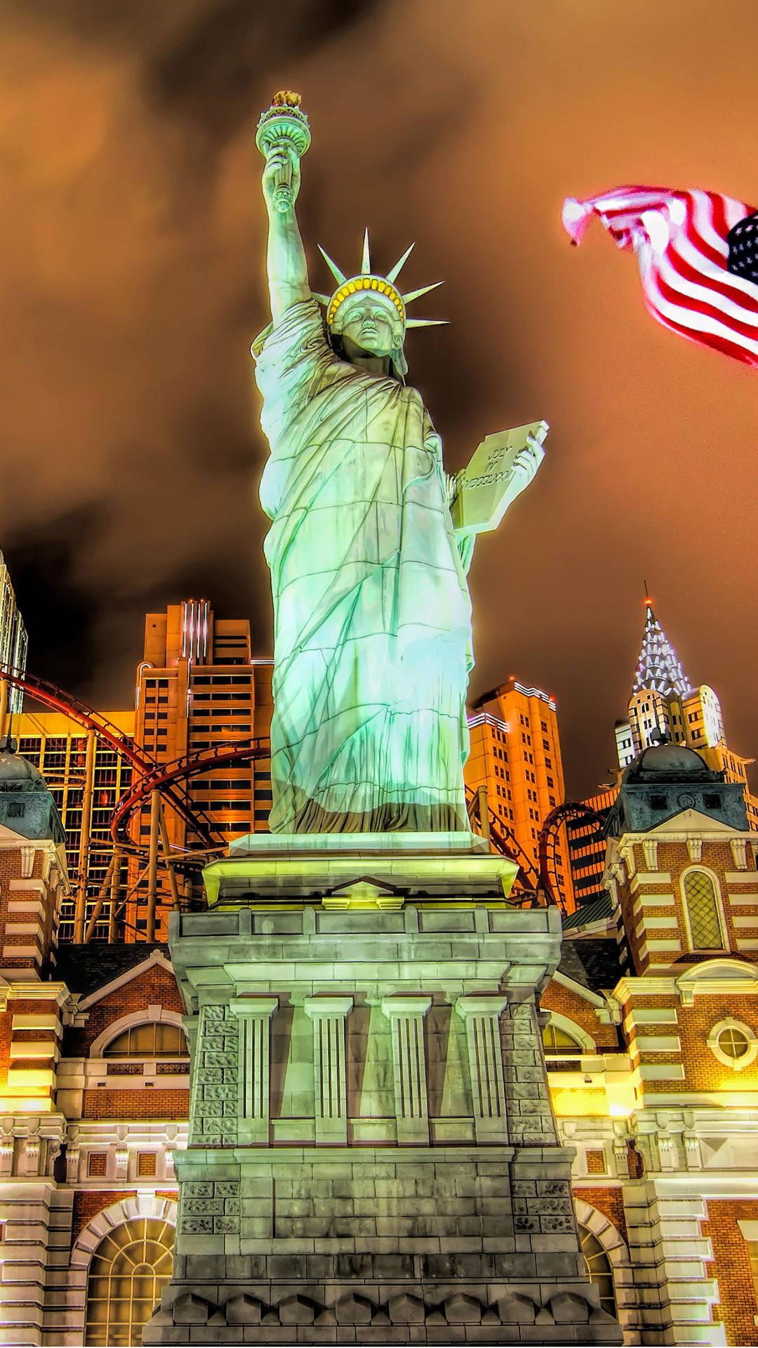 Las Vegas Iphone Statue Of Liberty Wallpaper