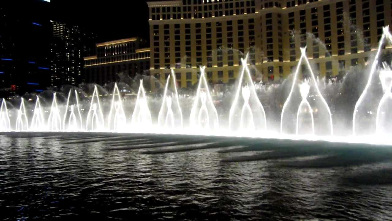 Mergulhena Paisagem Neon Iluminada De Las Vegas