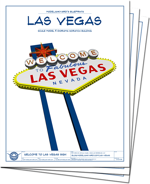 Las Vegas Sign Blueprints PNG