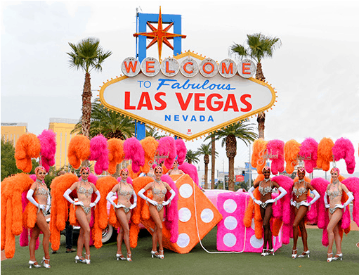 Las Vegas Signwith Showgirls PNG