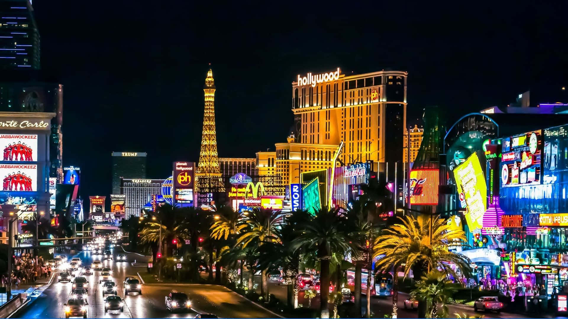 Diewunderschöne Skyline Der Stadt Las Vegas, Nevada. Wallpaper