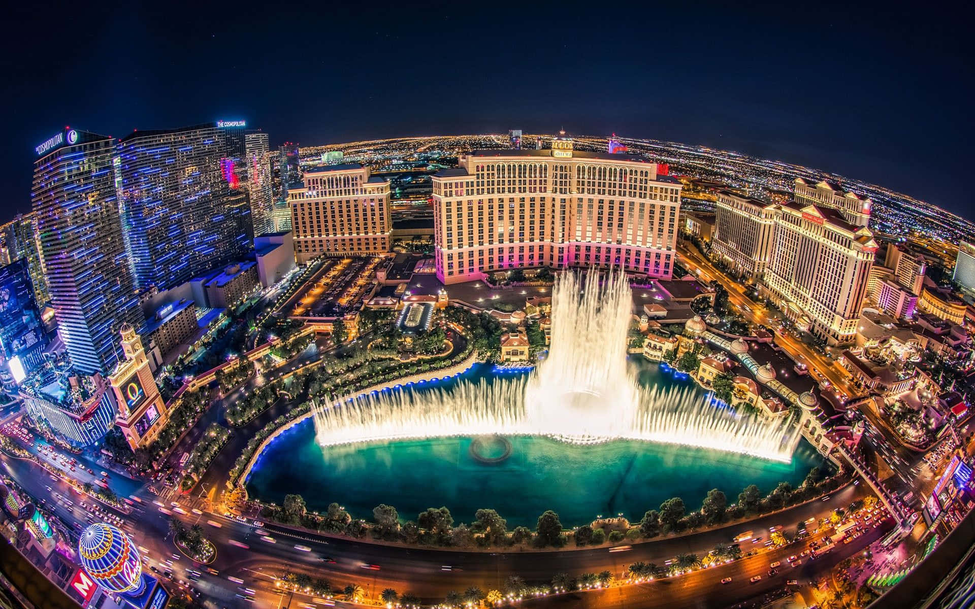 Image  "Stunning View of the Las Vegas Skyline at Night" Wallpaper