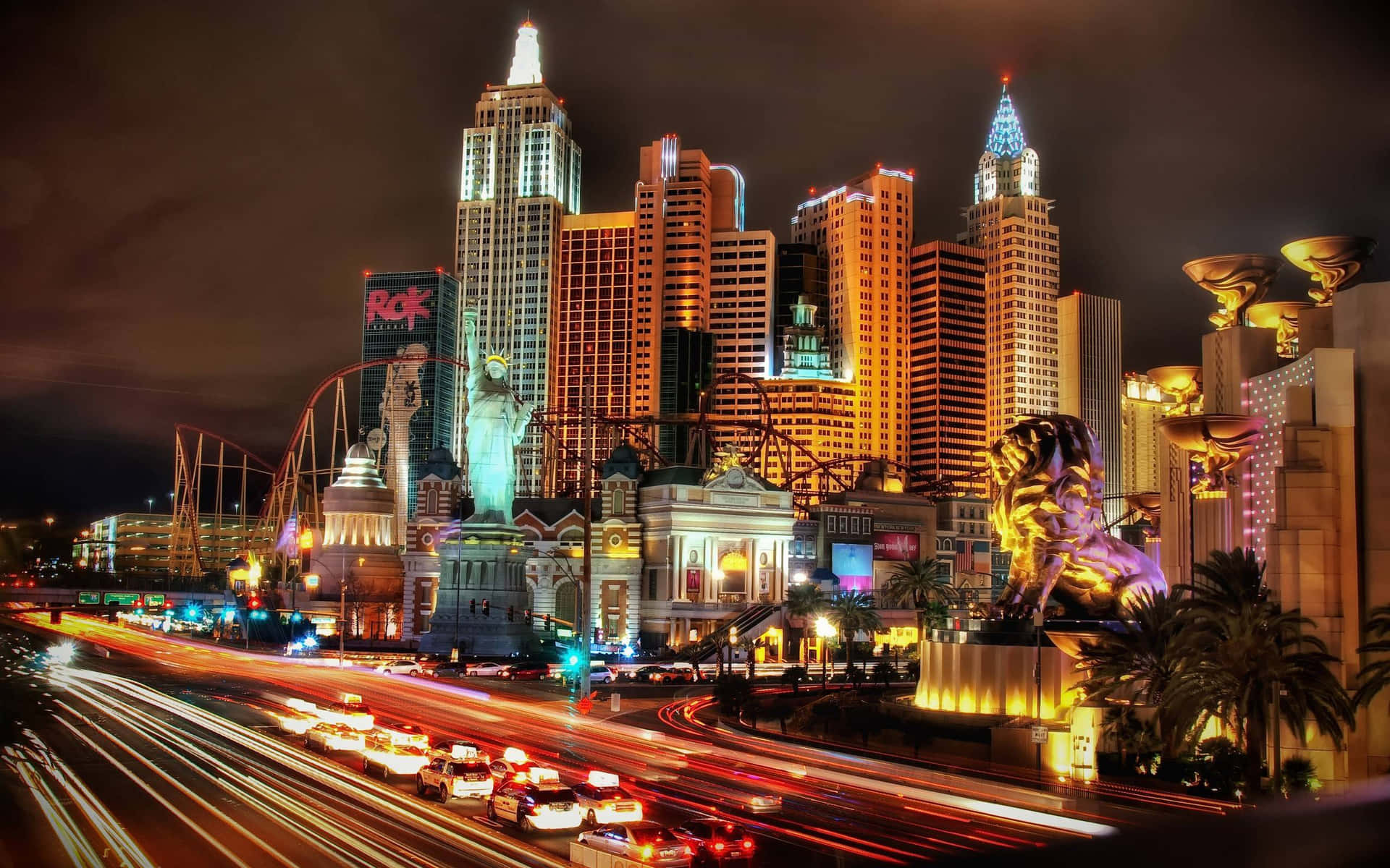 Spectakulær Las Vegas Skyline Wallpaper