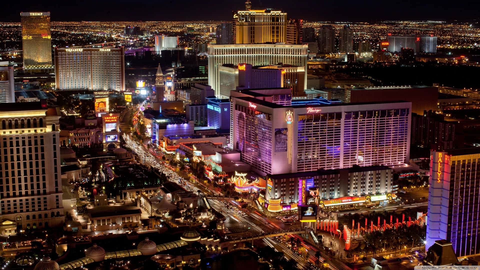 Las Vegas Skyline Screen Theme Wallpaper