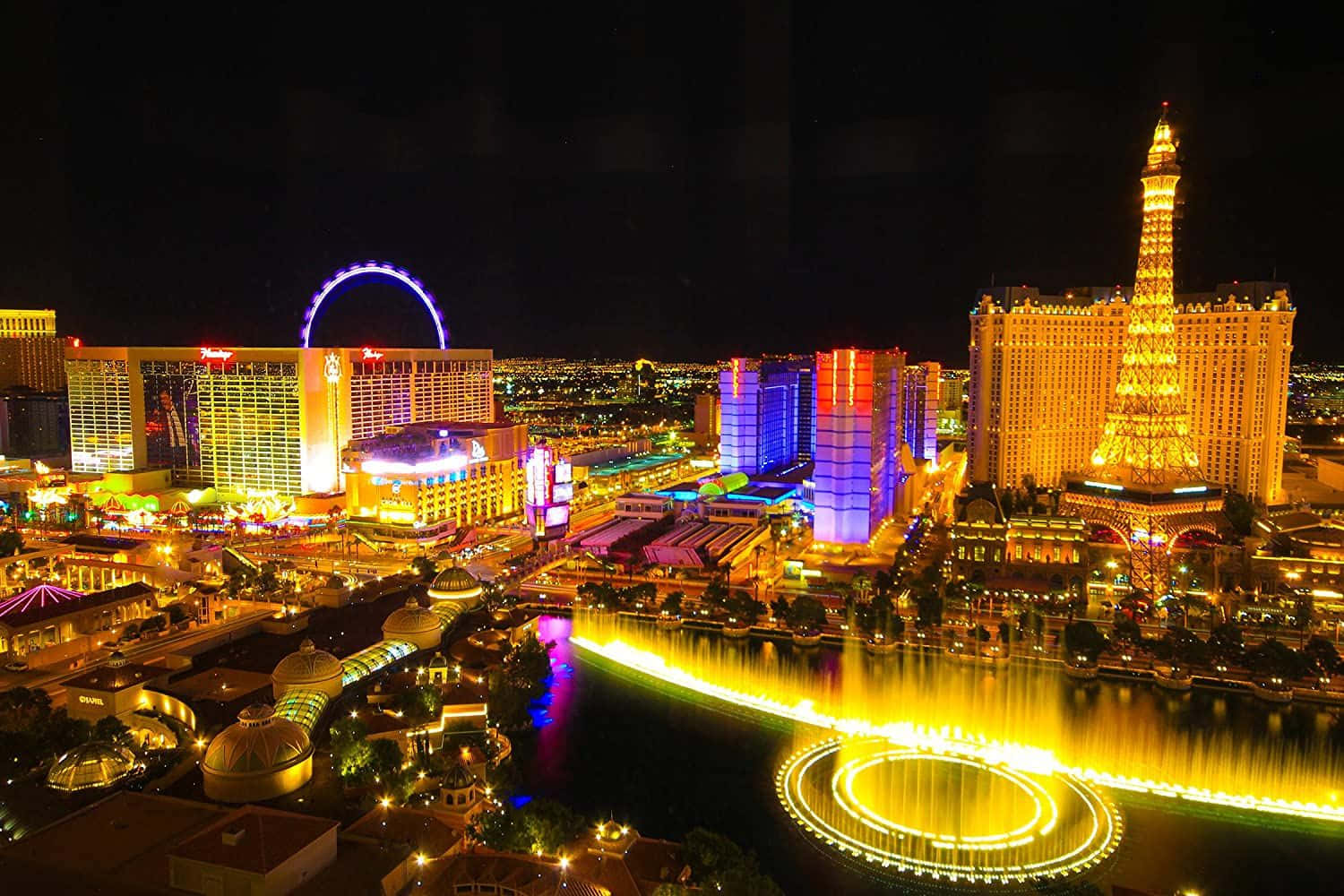 Lasvegas Night Skyline: Las Vegas Nattskyline Wallpaper