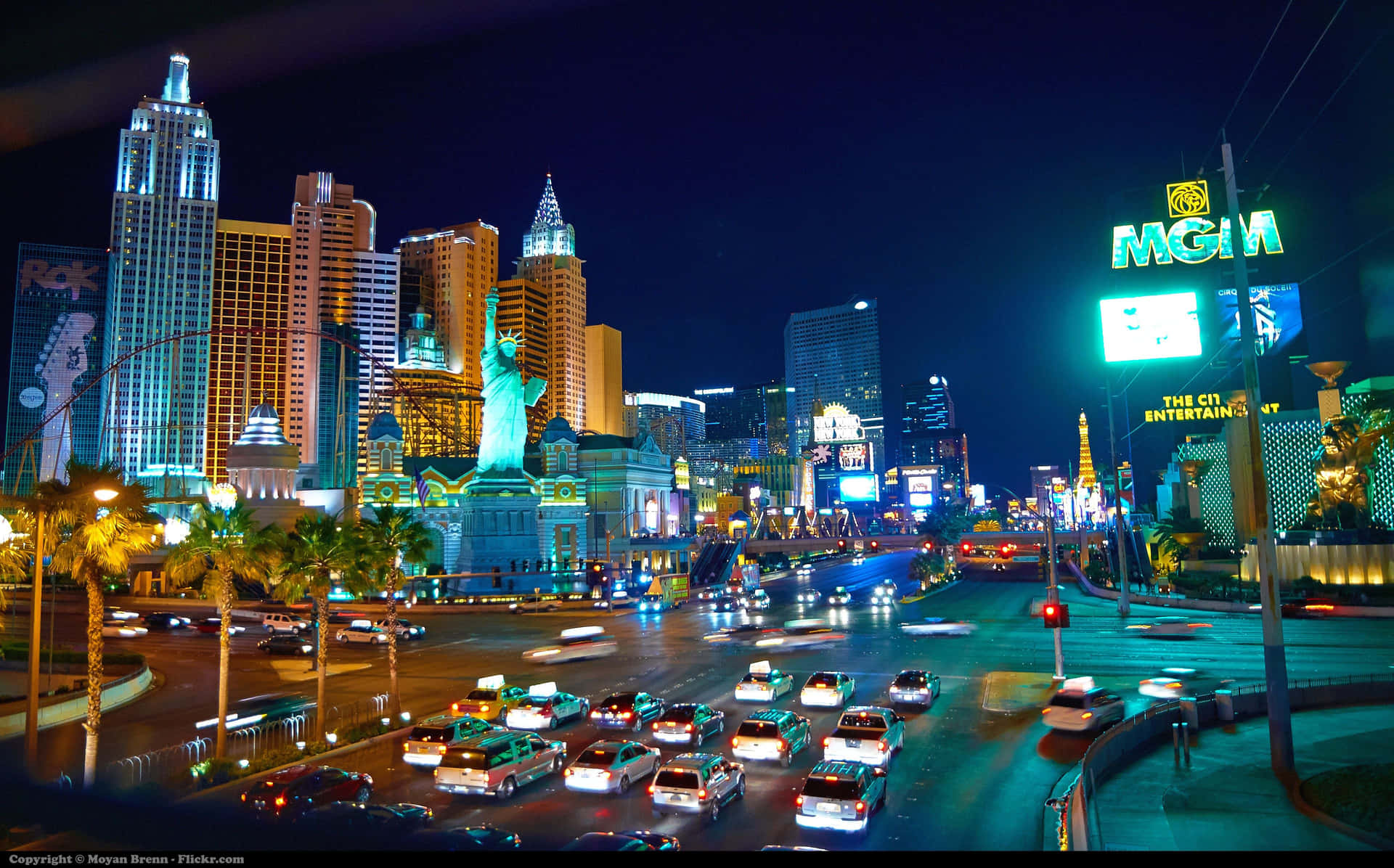 Chic Las Vegas Skyline Iphone Theme Wallpaper