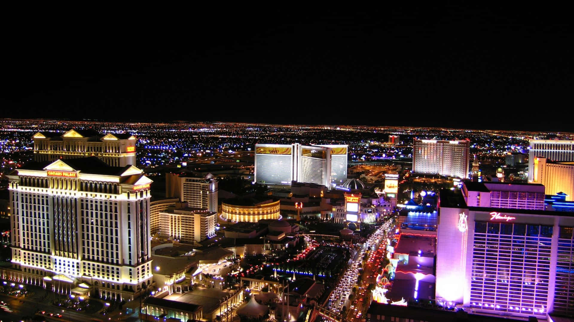 Häpnadsväckandelas Vegas Skyline. Wallpaper