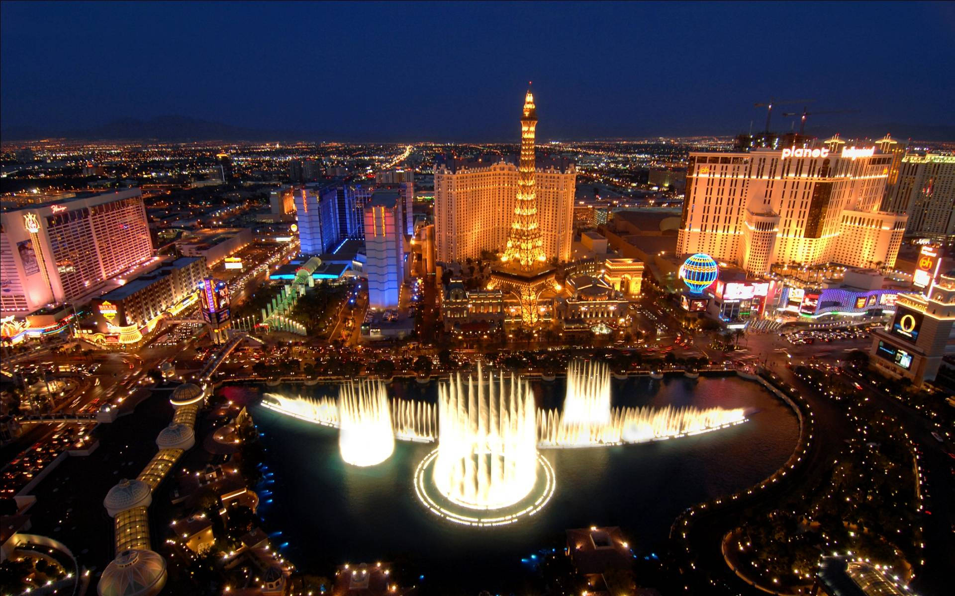 Las Vegas Strip Bellagio Fountain Wallpaper