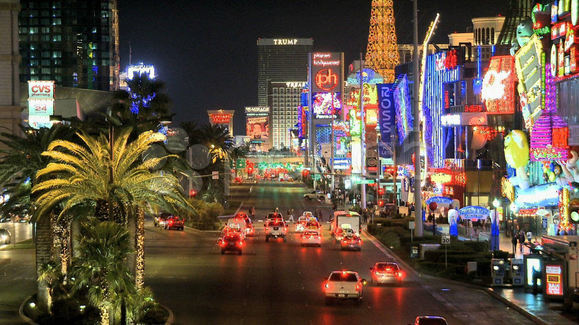 Las Vegas Strip Boulevard Signs Wallpaper