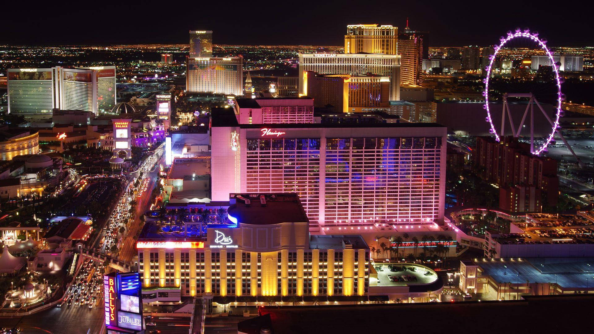 Las Vegas Strip Flamingo Casino Wallpaper