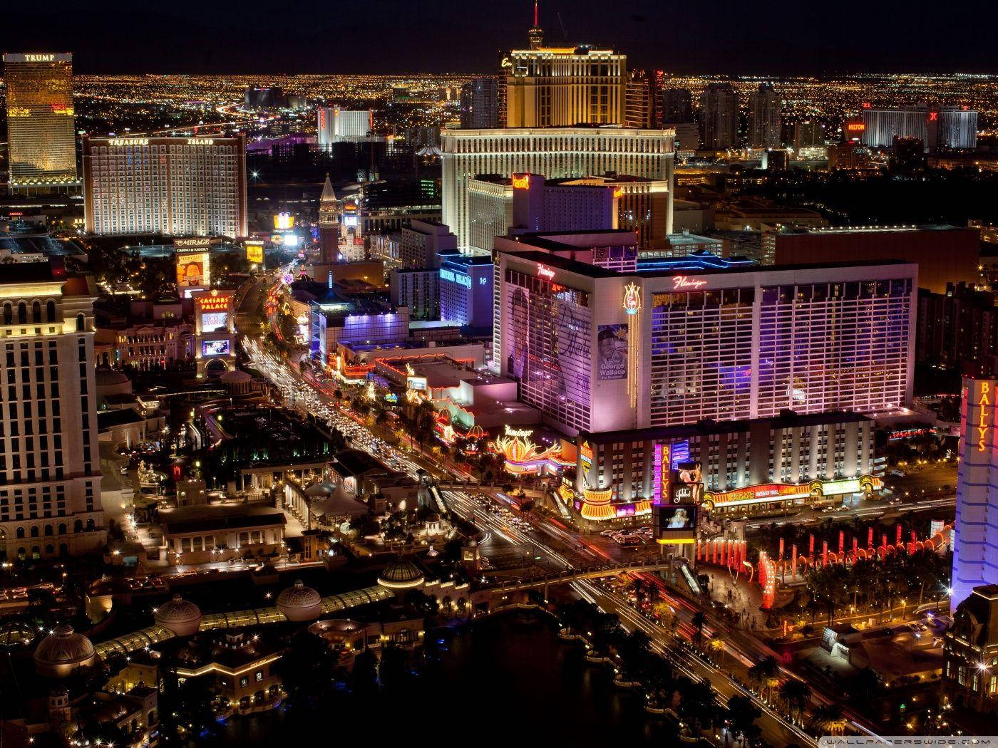 Las Vegas Strip Overhead Traffic Wallpaper