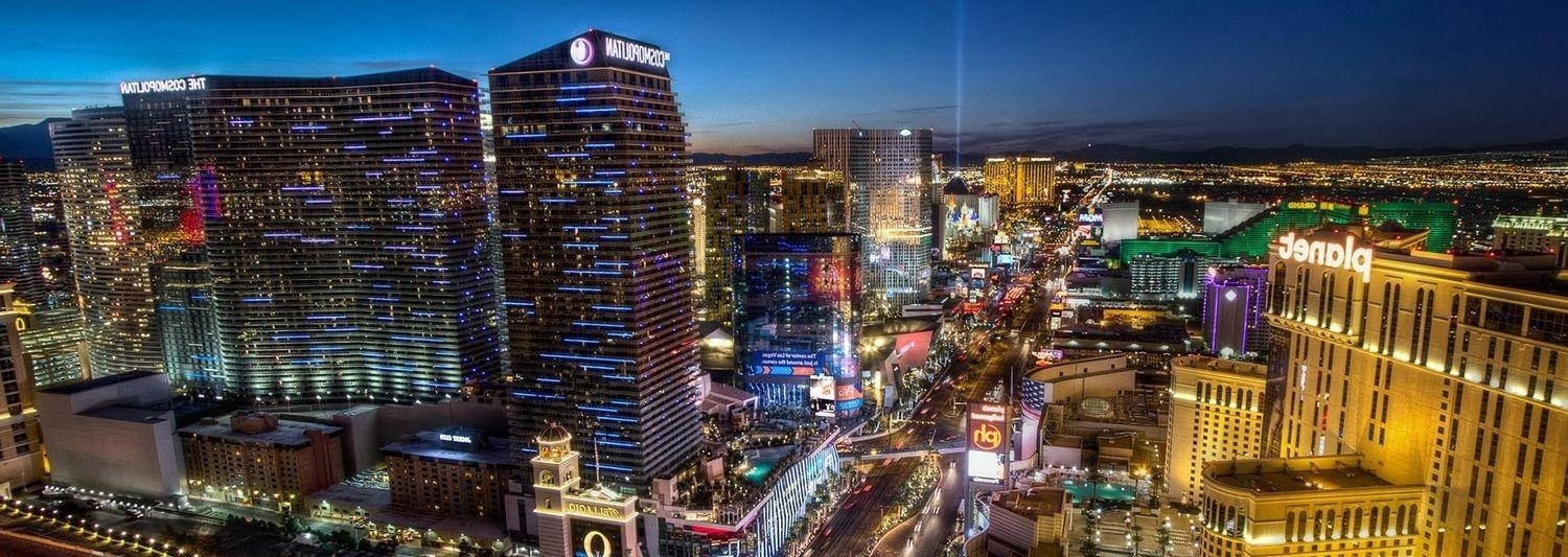 Panoramadi Las Vegas Strip Al Cosmopolitan Sfondo