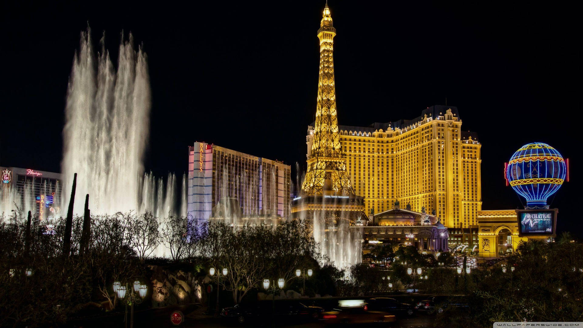 Las Vegas Strip Paris Casino Wallpaper
